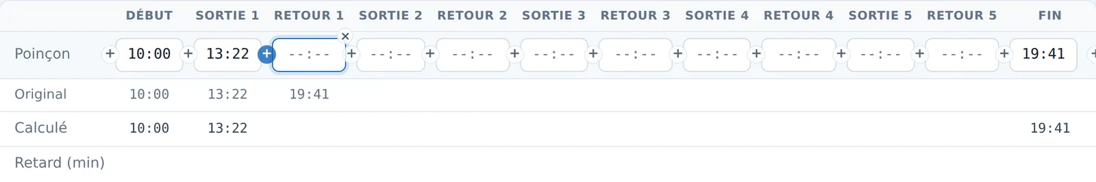 Une case vide ouverte en Retour 1